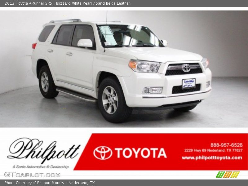 Blizzard White Pearl / Sand Beige Leather 2013 Toyota 4Runner SR5