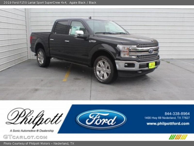 Agate Black / Black 2019 Ford F150 Lariat Sport SuperCrew 4x4