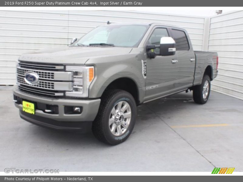 Ingot Silver / Earth Gray 2019 Ford F250 Super Duty Platinum Crew Cab 4x4