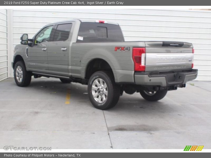 Ingot Silver / Earth Gray 2019 Ford F250 Super Duty Platinum Crew Cab 4x4