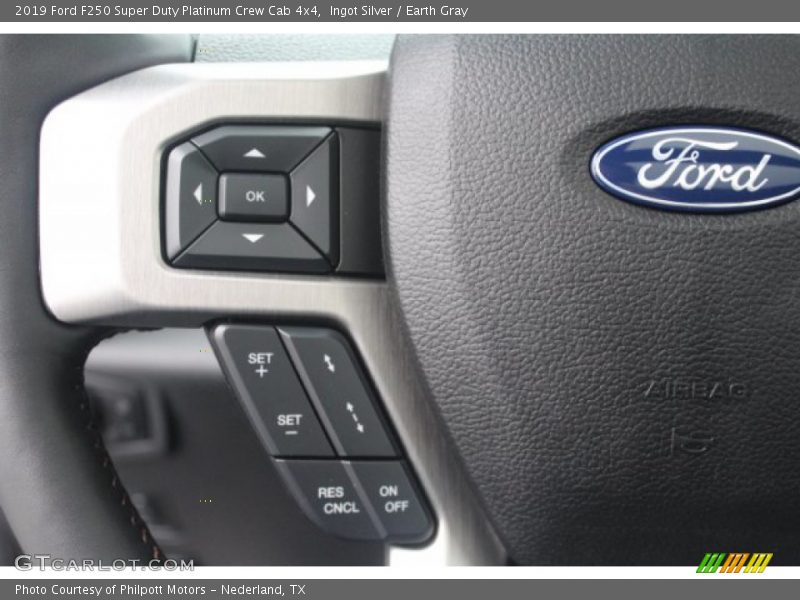 Ingot Silver / Earth Gray 2019 Ford F250 Super Duty Platinum Crew Cab 4x4