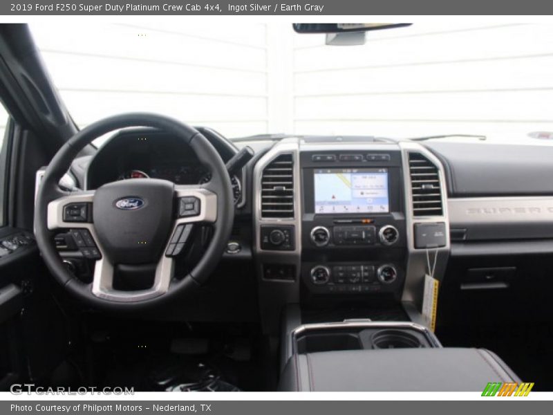 Ingot Silver / Earth Gray 2019 Ford F250 Super Duty Platinum Crew Cab 4x4