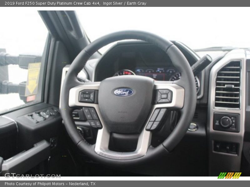 Ingot Silver / Earth Gray 2019 Ford F250 Super Duty Platinum Crew Cab 4x4
