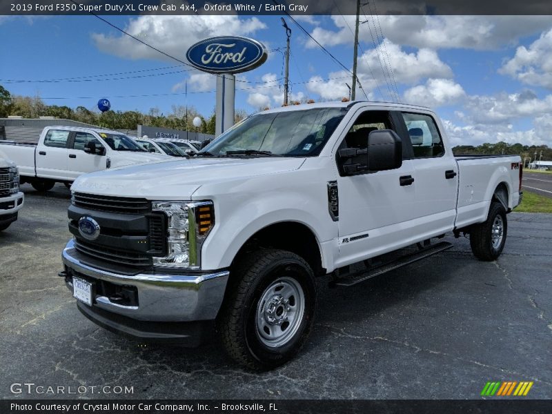 Oxford White / Earth Gray 2019 Ford F350 Super Duty XL Crew Cab 4x4