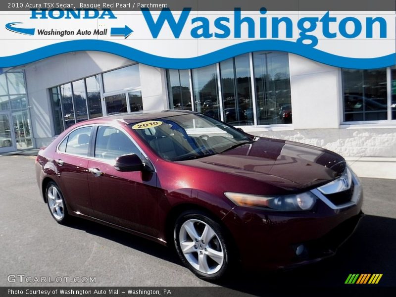 Basque Red Pearl / Parchment 2010 Acura TSX Sedan