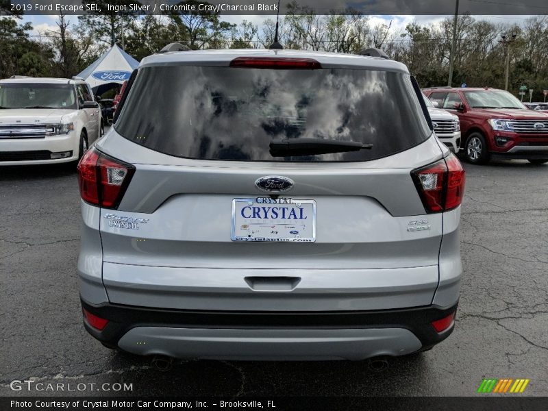 Ingot Silver / Chromite Gray/Charcoal Black 2019 Ford Escape SEL