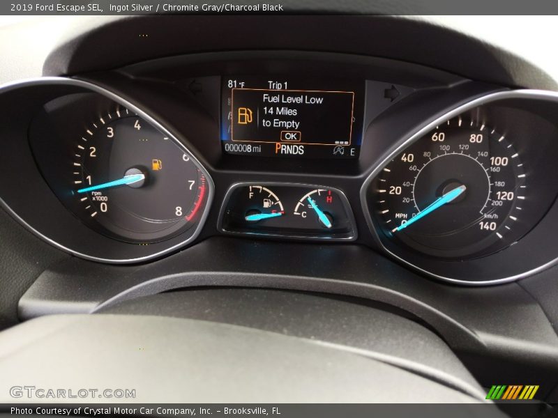 Ingot Silver / Chromite Gray/Charcoal Black 2019 Ford Escape SEL