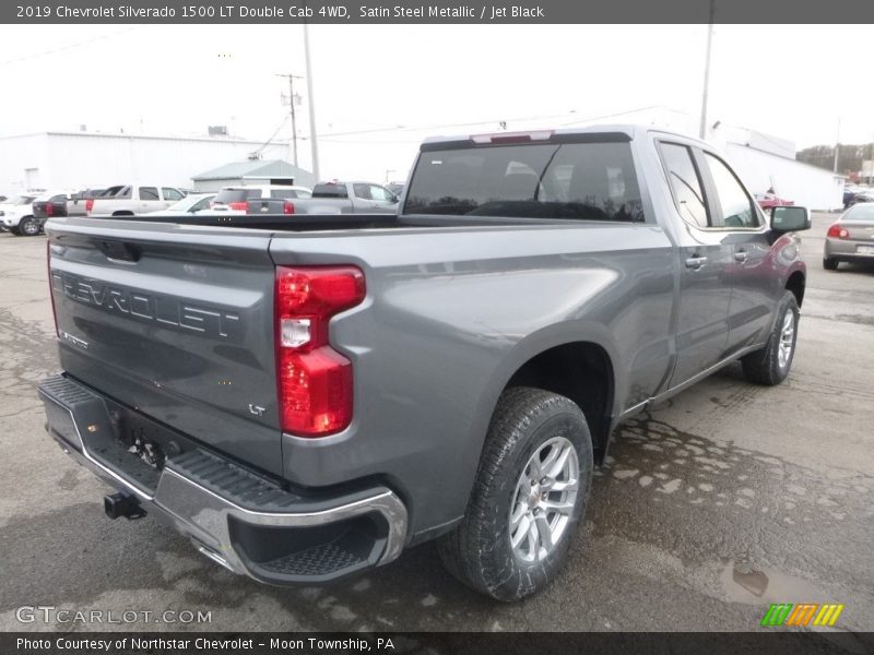 Satin Steel Metallic / Jet Black 2019 Chevrolet Silverado 1500 LT Double Cab 4WD