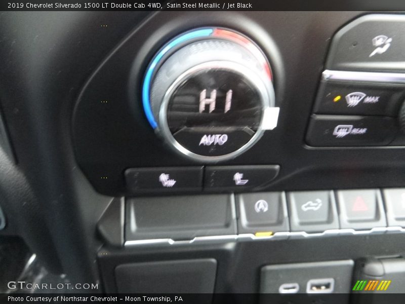 Satin Steel Metallic / Jet Black 2019 Chevrolet Silverado 1500 LT Double Cab 4WD