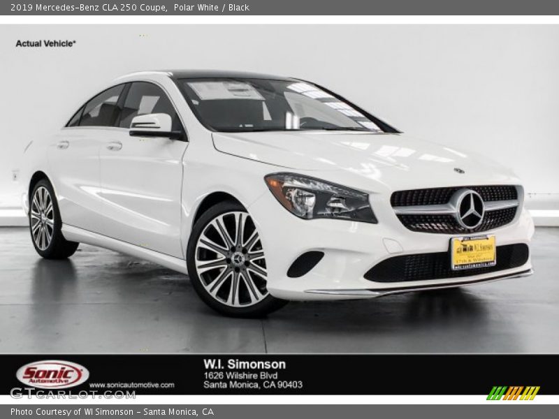 Polar White / Black 2019 Mercedes-Benz CLA 250 Coupe