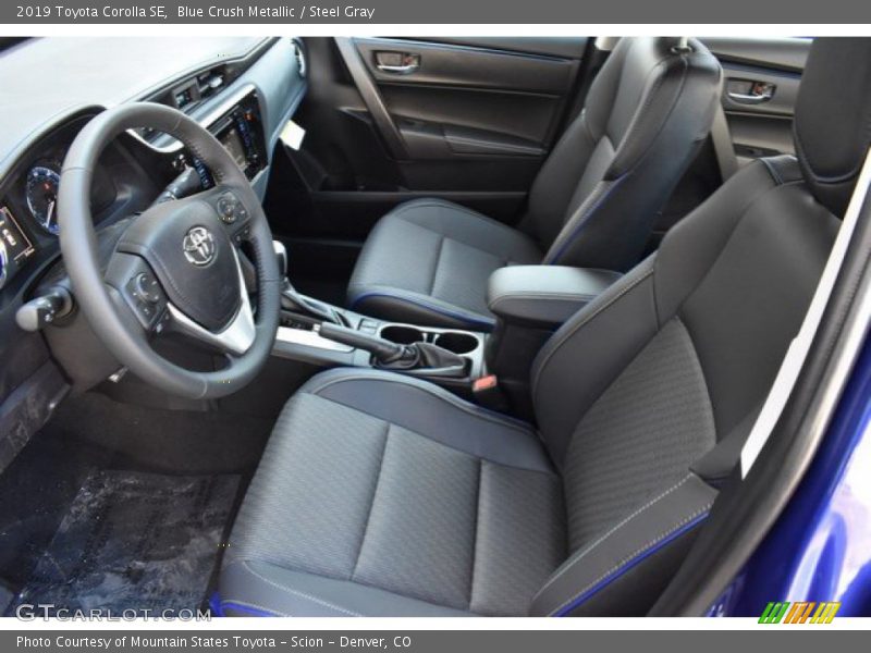 Blue Crush Metallic / Steel Gray 2019 Toyota Corolla SE