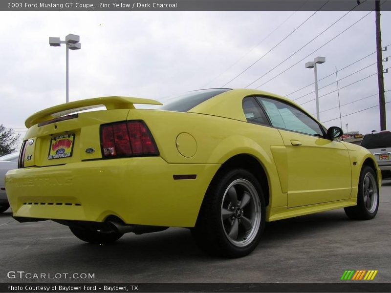 Zinc Yellow / Dark Charcoal 2003 Ford Mustang GT Coupe