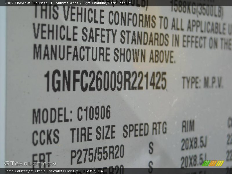 Summit White / Light Titanium/Dark Titanium 2009 Chevrolet Suburban LT