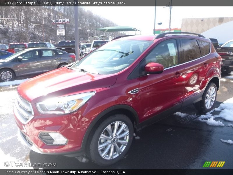 Ruby Red / Chromite Gray/Charcoal Black 2019 Ford Escape SEL 4WD