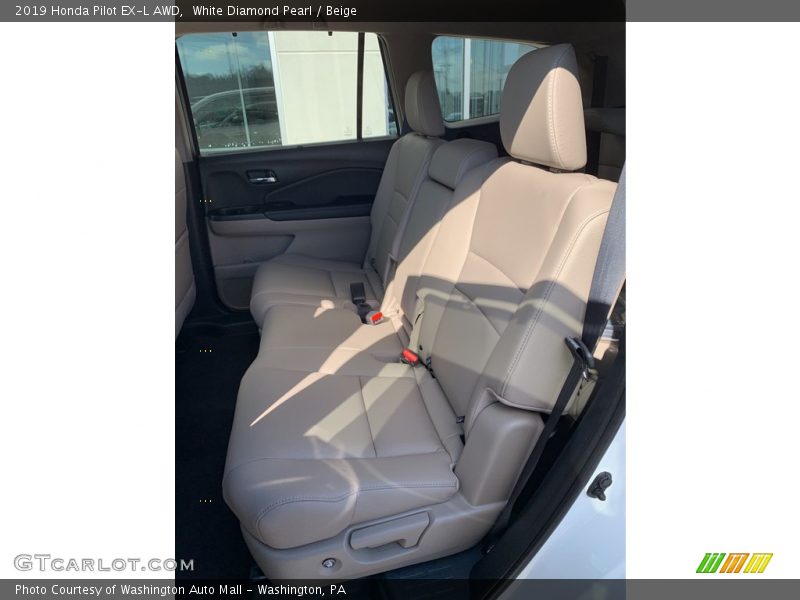 White Diamond Pearl / Beige 2019 Honda Pilot EX-L AWD