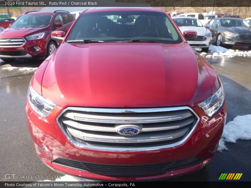 Ruby Red / Charcoal Black 2019 Ford Taurus SEL