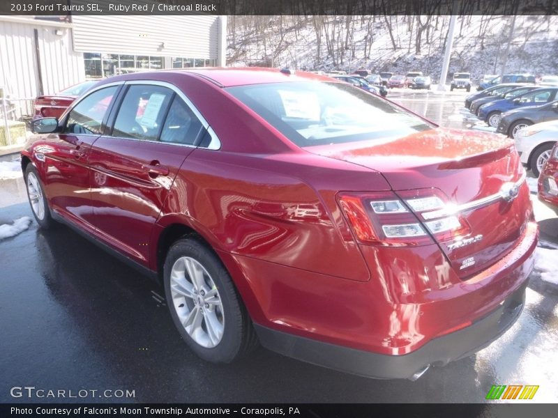 Ruby Red / Charcoal Black 2019 Ford Taurus SEL