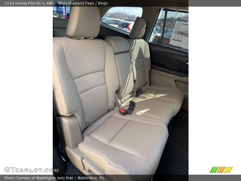 White Diamond Pearl / Beige 2019 Honda Pilot EX-L AWD
