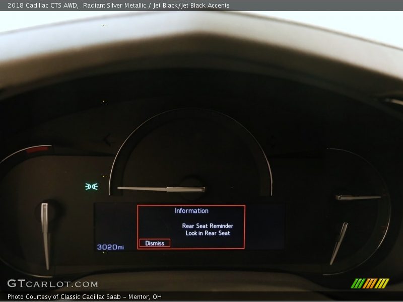 Radiant Silver Metallic / Jet Black/Jet Black Accents 2018 Cadillac CTS AWD