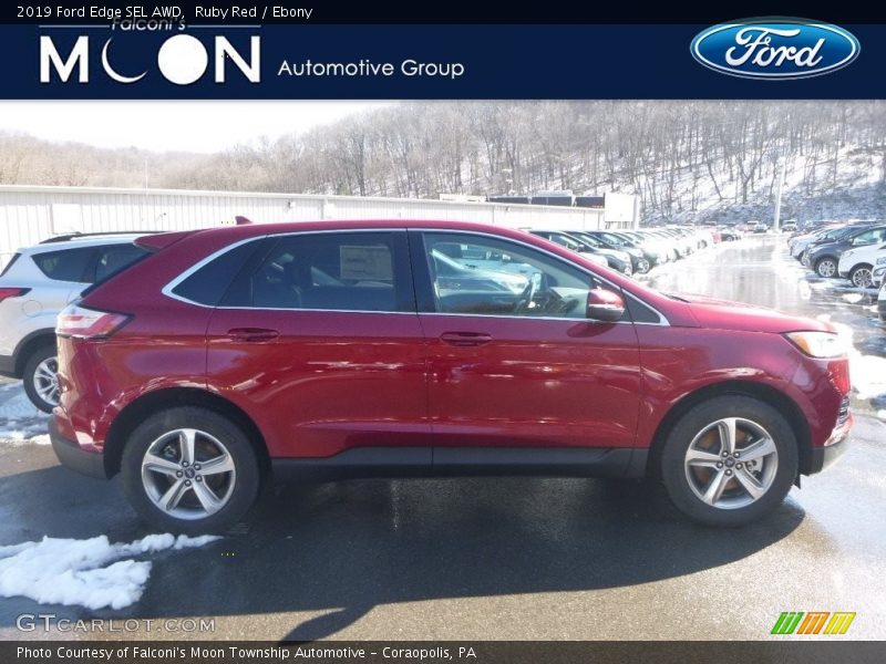 Ruby Red / Ebony 2019 Ford Edge SEL AWD