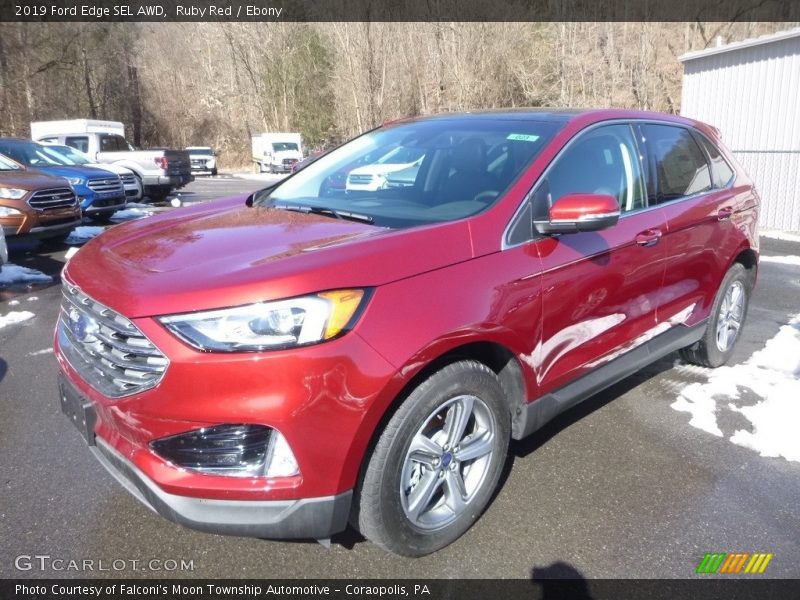 Ruby Red / Ebony 2019 Ford Edge SEL AWD