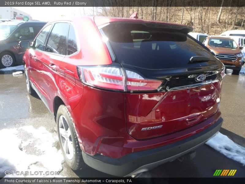 Ruby Red / Ebony 2019 Ford Edge SEL AWD