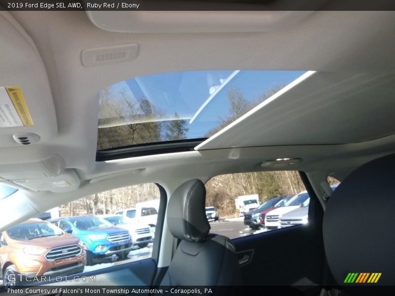 Ruby Red / Ebony 2019 Ford Edge SEL AWD