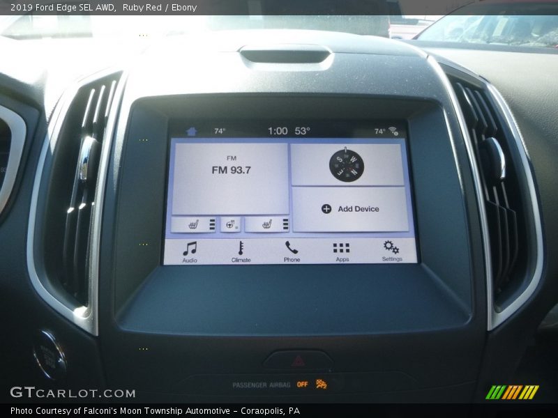 Ruby Red / Ebony 2019 Ford Edge SEL AWD