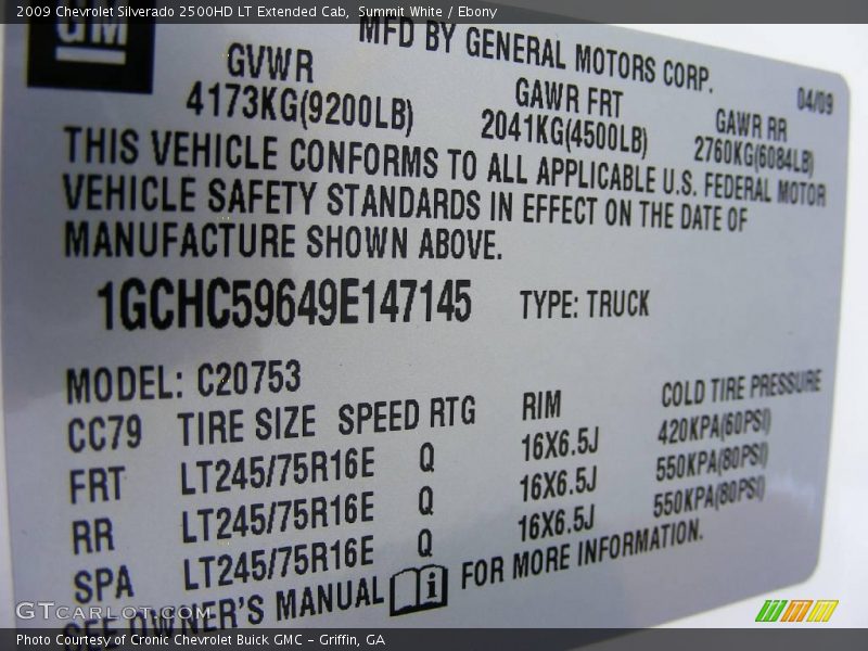 Summit White / Ebony 2009 Chevrolet Silverado 2500HD LT Extended Cab