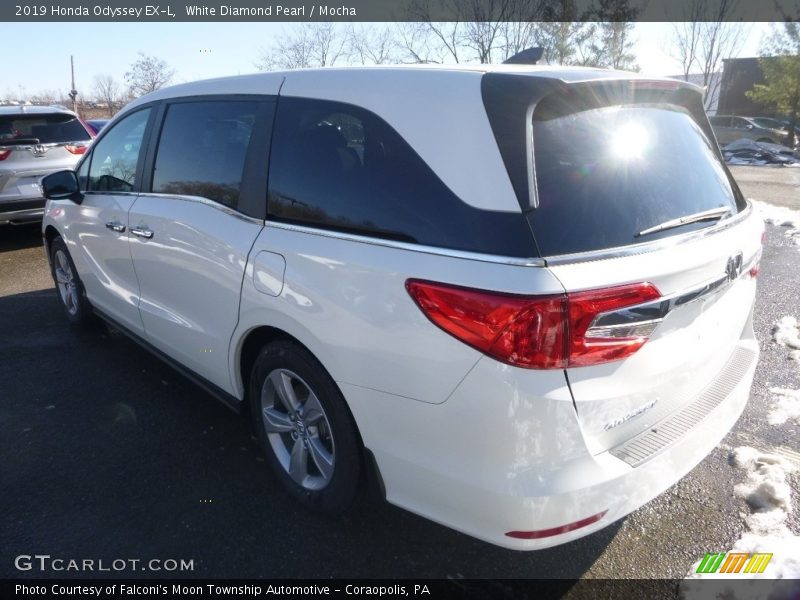 White Diamond Pearl / Mocha 2019 Honda Odyssey EX-L