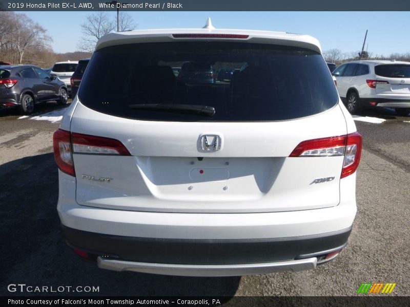 White Diamond Pearl / Black 2019 Honda Pilot EX-L AWD