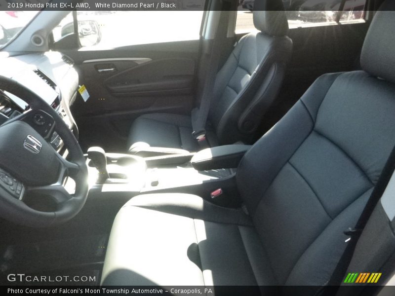 White Diamond Pearl / Black 2019 Honda Pilot EX-L AWD