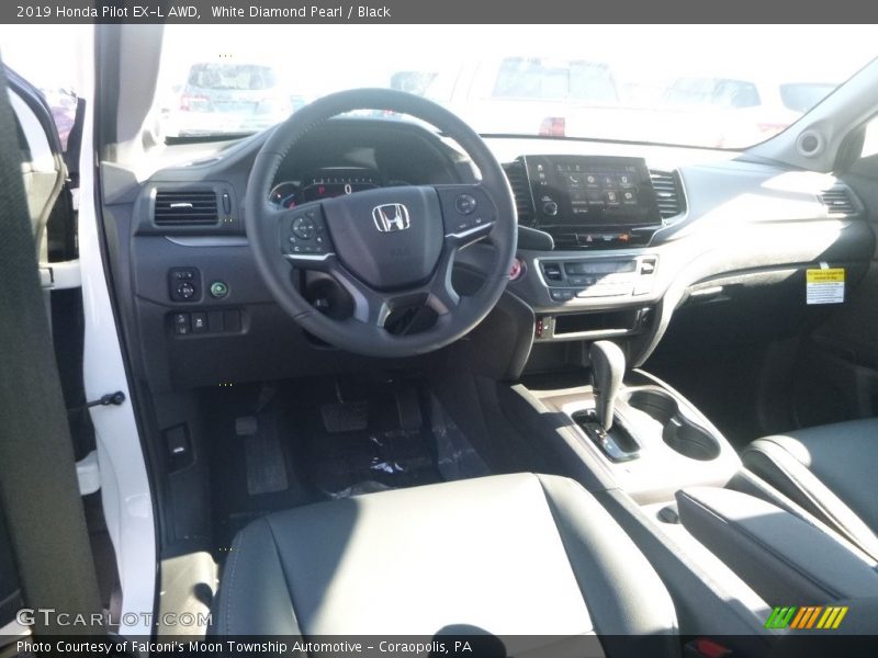 White Diamond Pearl / Black 2019 Honda Pilot EX-L AWD