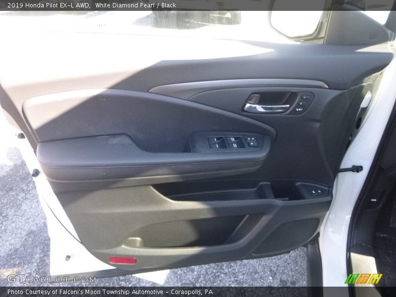 White Diamond Pearl / Black 2019 Honda Pilot EX-L AWD