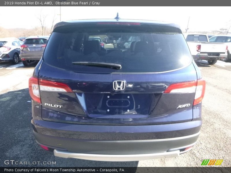 Obsidian Blue Pearl / Gray 2019 Honda Pilot EX-L AWD