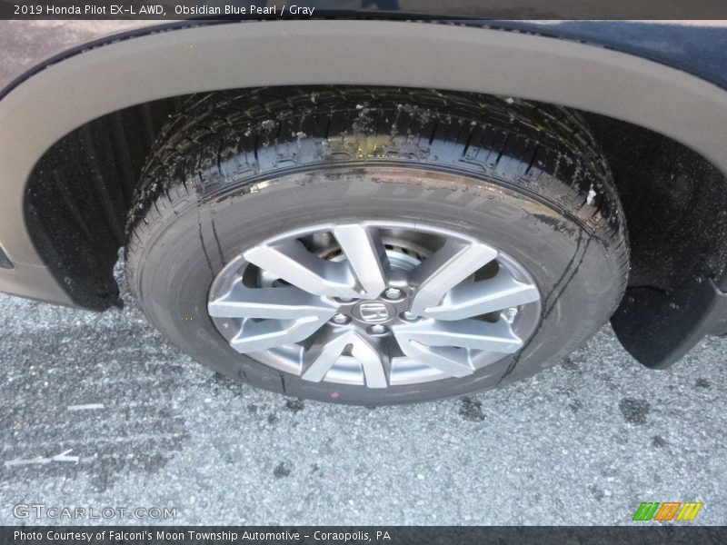 Obsidian Blue Pearl / Gray 2019 Honda Pilot EX-L AWD