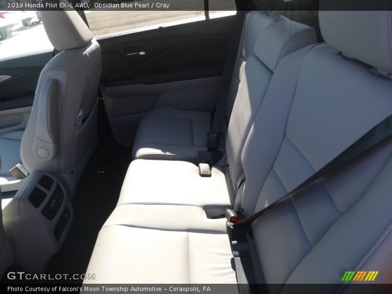 Obsidian Blue Pearl / Gray 2019 Honda Pilot EX-L AWD