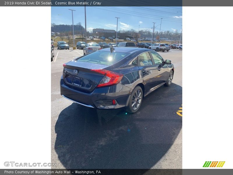 Cosmic Blue Metallic / Gray 2019 Honda Civic EX Sedan