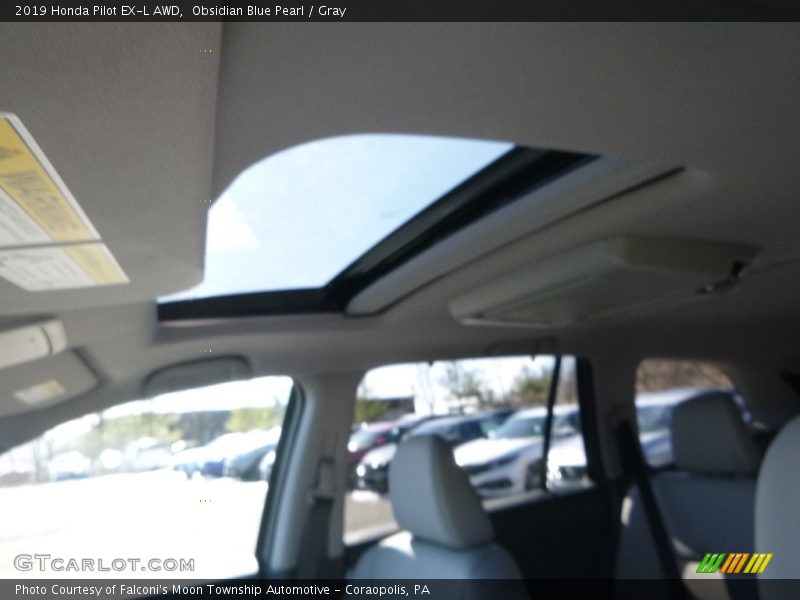 Obsidian Blue Pearl / Gray 2019 Honda Pilot EX-L AWD