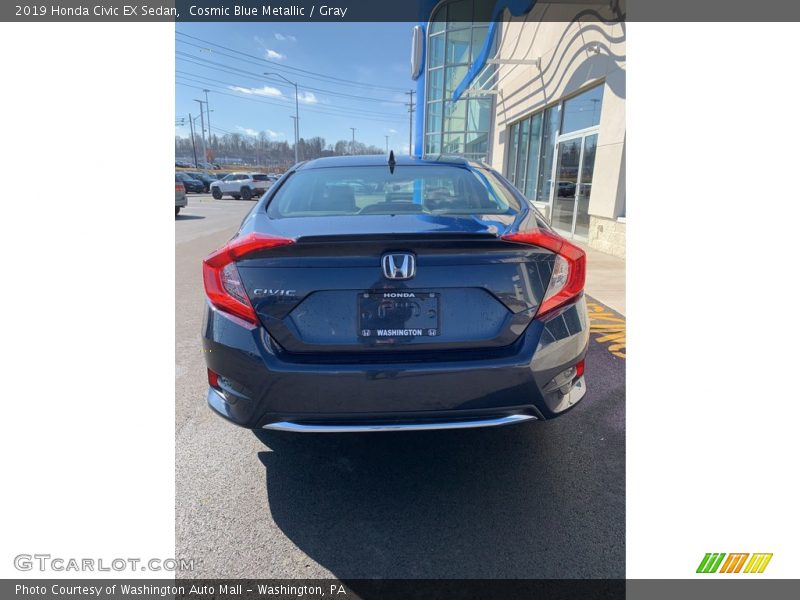 Cosmic Blue Metallic / Gray 2019 Honda Civic EX Sedan