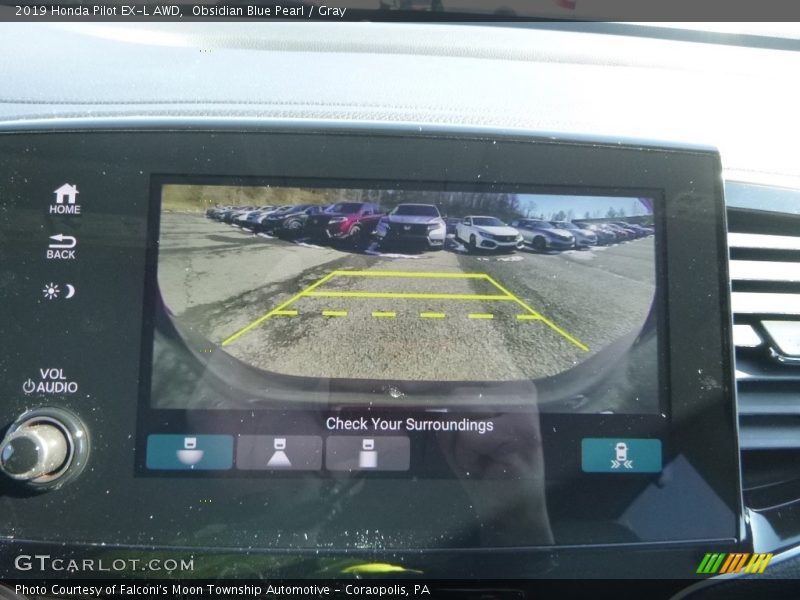 Obsidian Blue Pearl / Gray 2019 Honda Pilot EX-L AWD