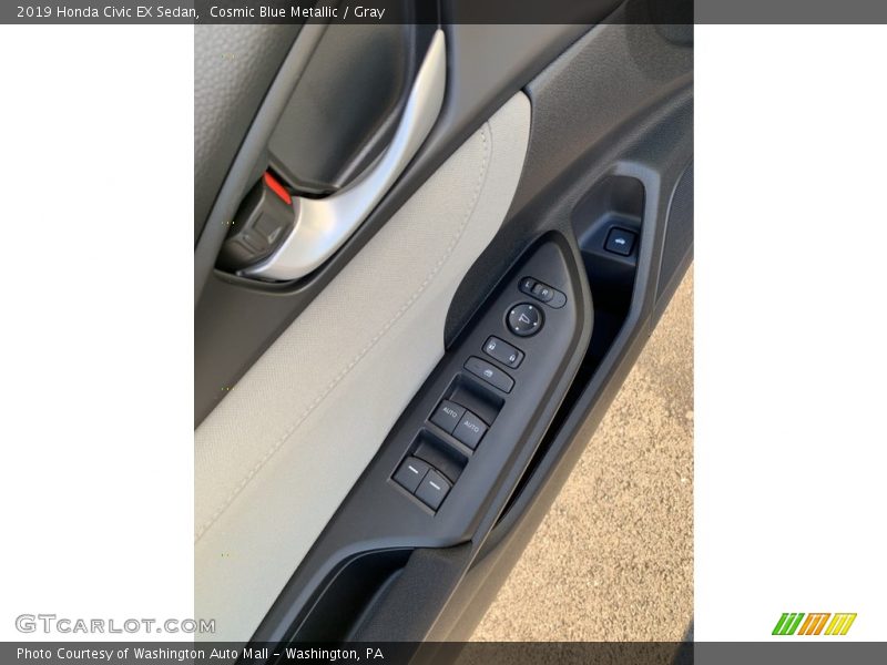 Cosmic Blue Metallic / Gray 2019 Honda Civic EX Sedan