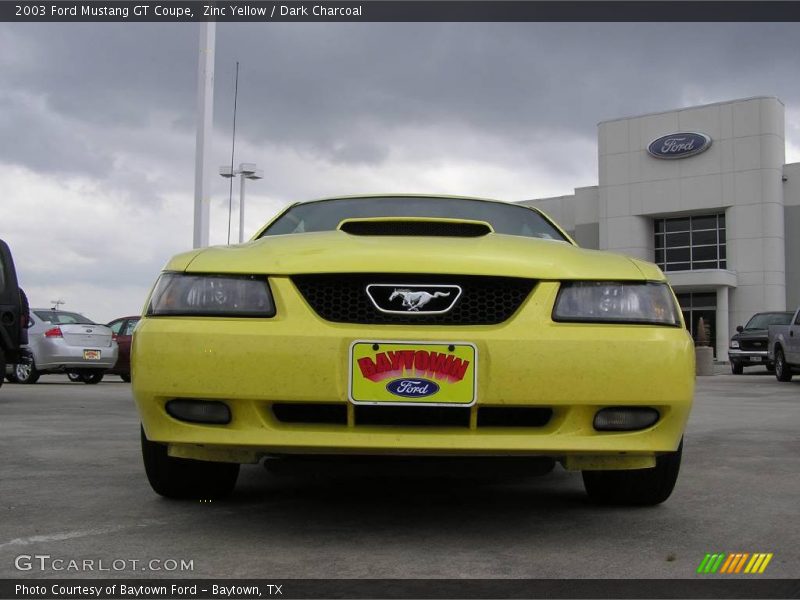 Zinc Yellow / Dark Charcoal 2003 Ford Mustang GT Coupe