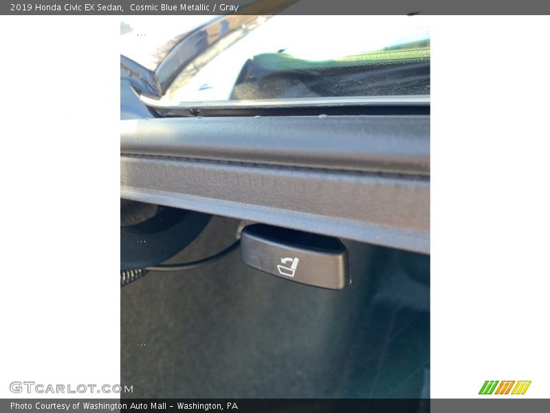 Cosmic Blue Metallic / Gray 2019 Honda Civic EX Sedan