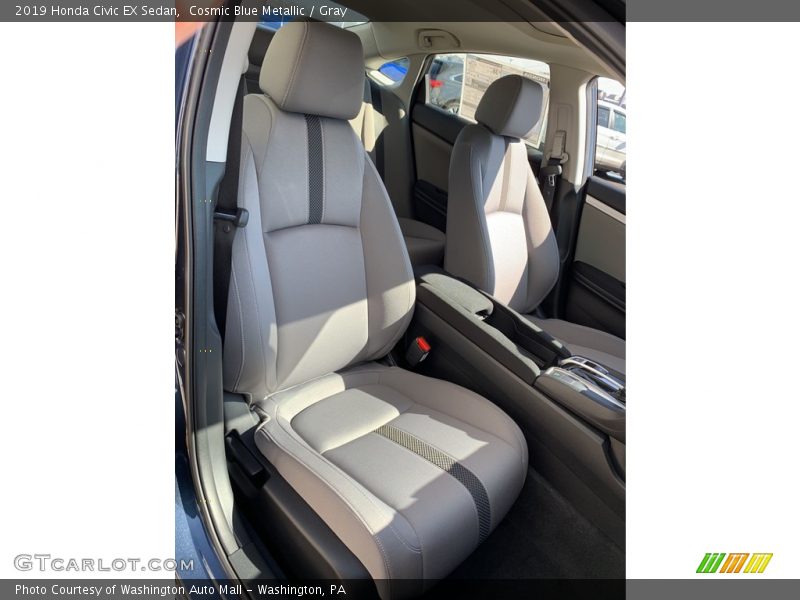 Cosmic Blue Metallic / Gray 2019 Honda Civic EX Sedan