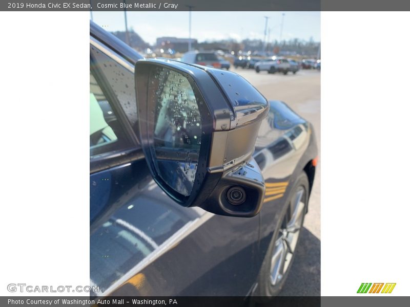 Cosmic Blue Metallic / Gray 2019 Honda Civic EX Sedan