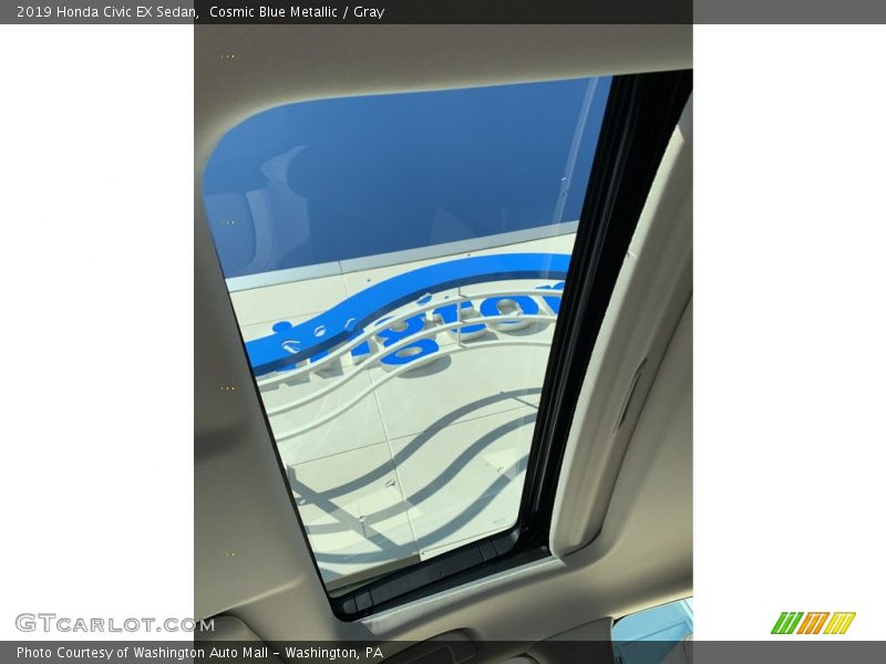 Cosmic Blue Metallic / Gray 2019 Honda Civic EX Sedan