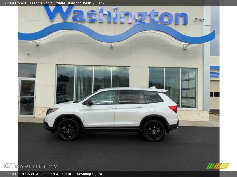 White Diamond Pearl / Black 2019 Honda Passport Sport