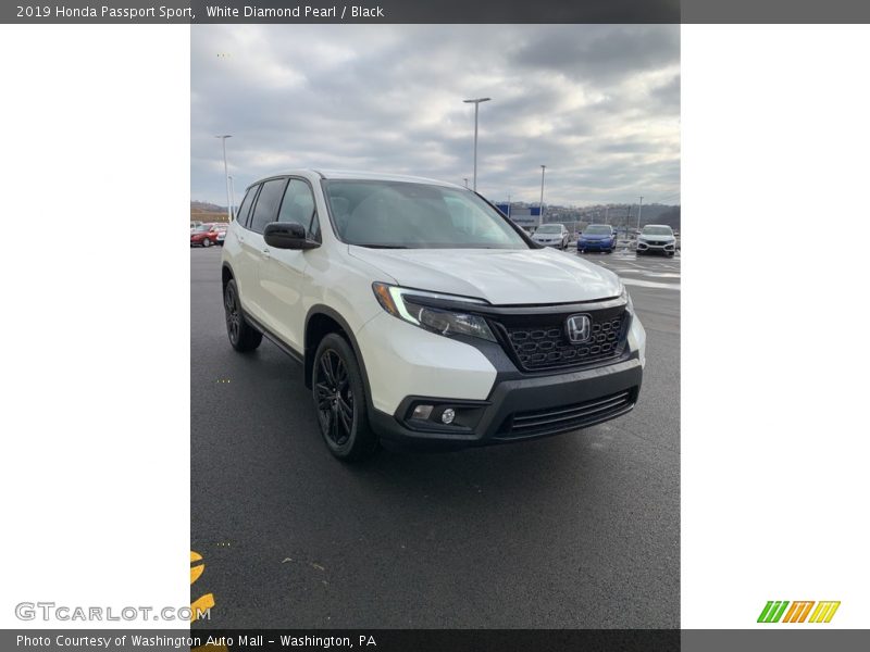 White Diamond Pearl / Black 2019 Honda Passport Sport