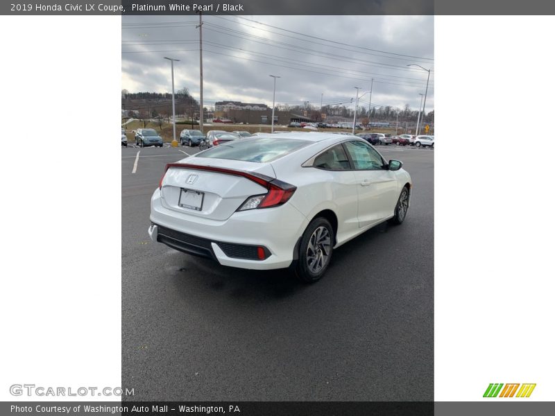 Platinum White Pearl / Black 2019 Honda Civic LX Coupe